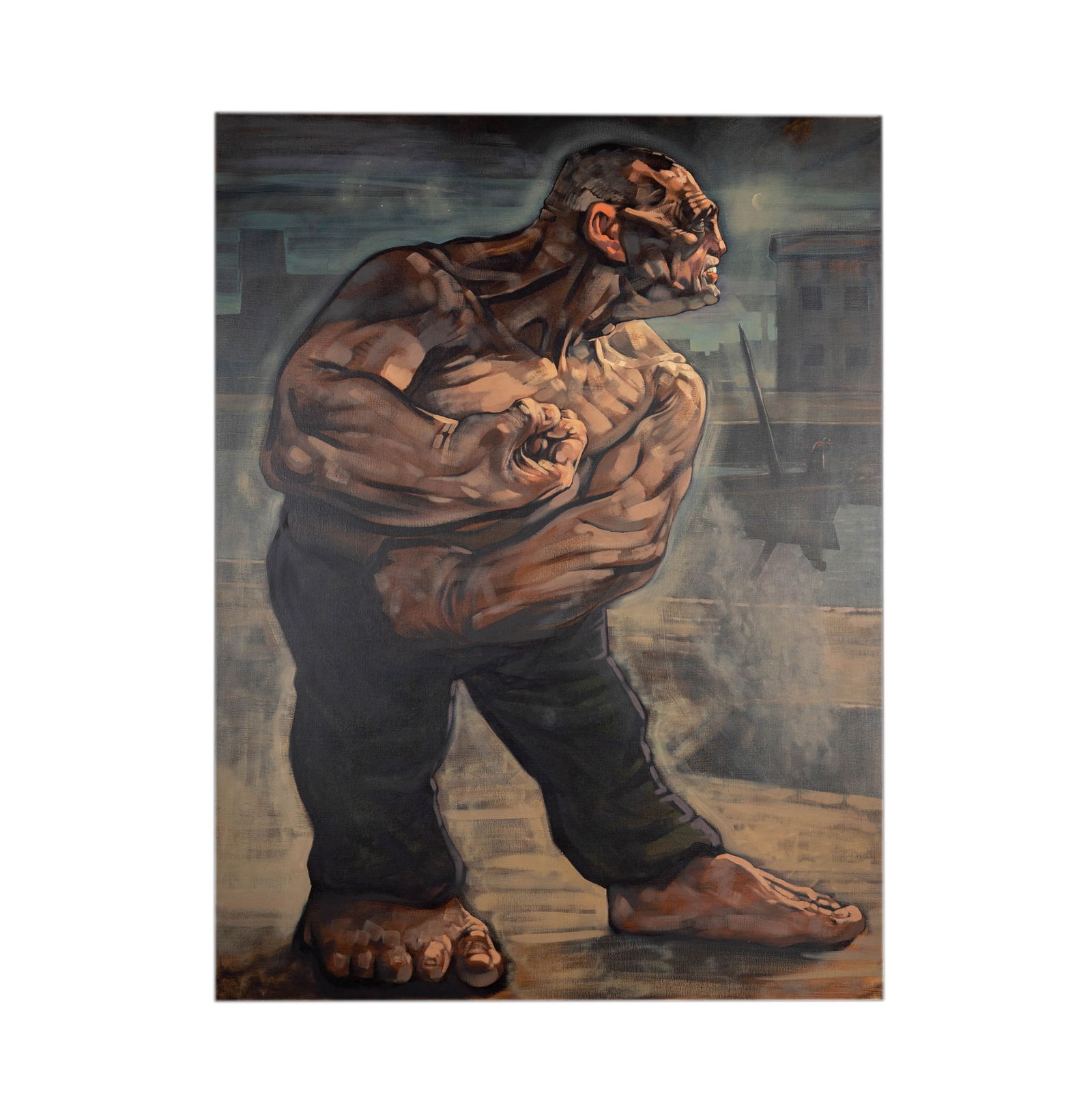 Peter Howson (b. 1958) Blind Leading The Blind V: 1991, oil on canvas, 96 x 72 in. (243.8 x 182.9 cm.) frame: 103 x 79 in. (261.6 x 200.7 cm.) Provenance: Provenance: with Flowers East Gallery (label verso); Salander O'Reilly Galleries, Beverly