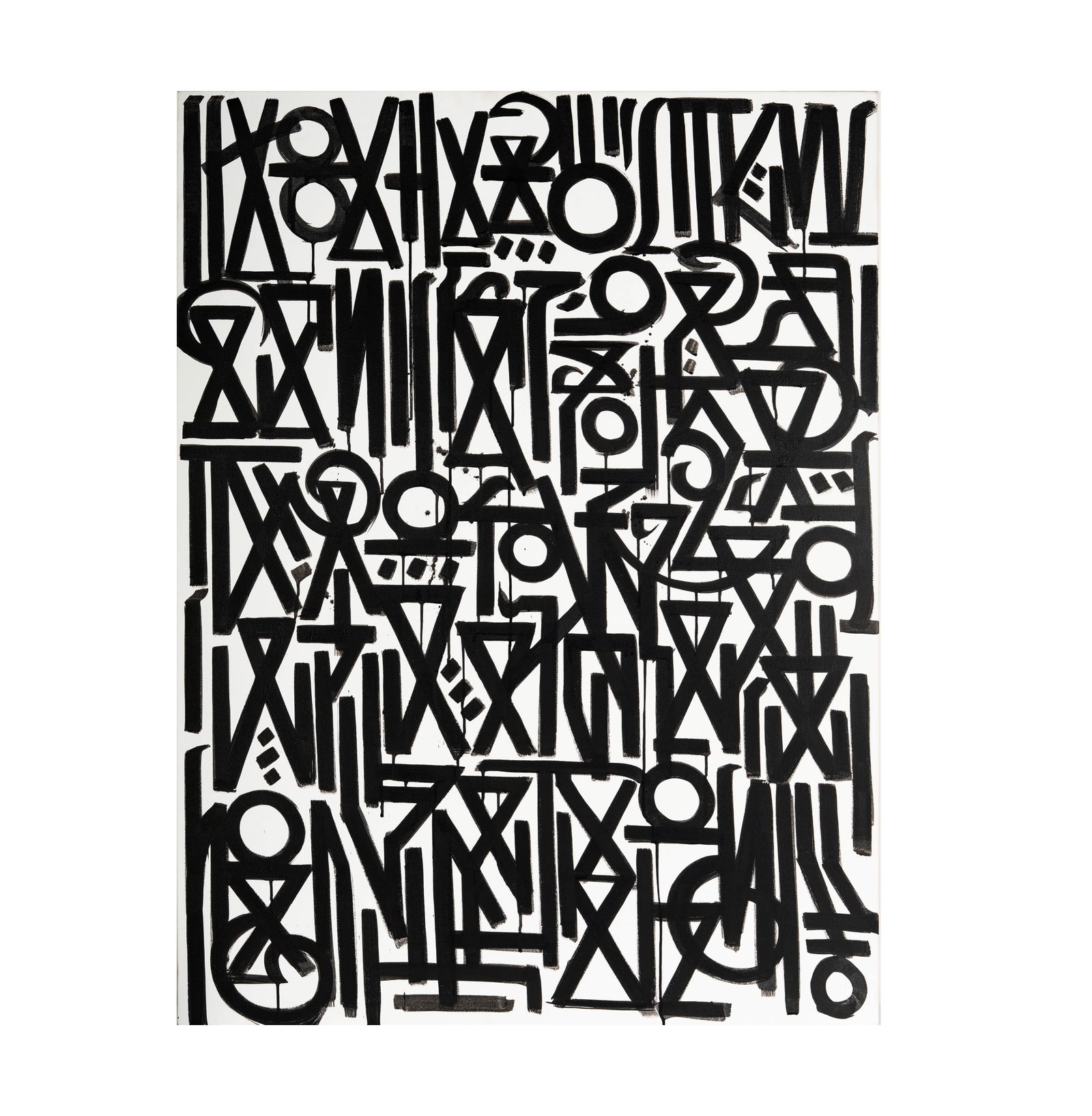 Retna (20th /21st century): Untitled: acrylic on canvas, 2018, signed and dated verso, 48 x 36 in. Provenance: Acquired directly from the artist.