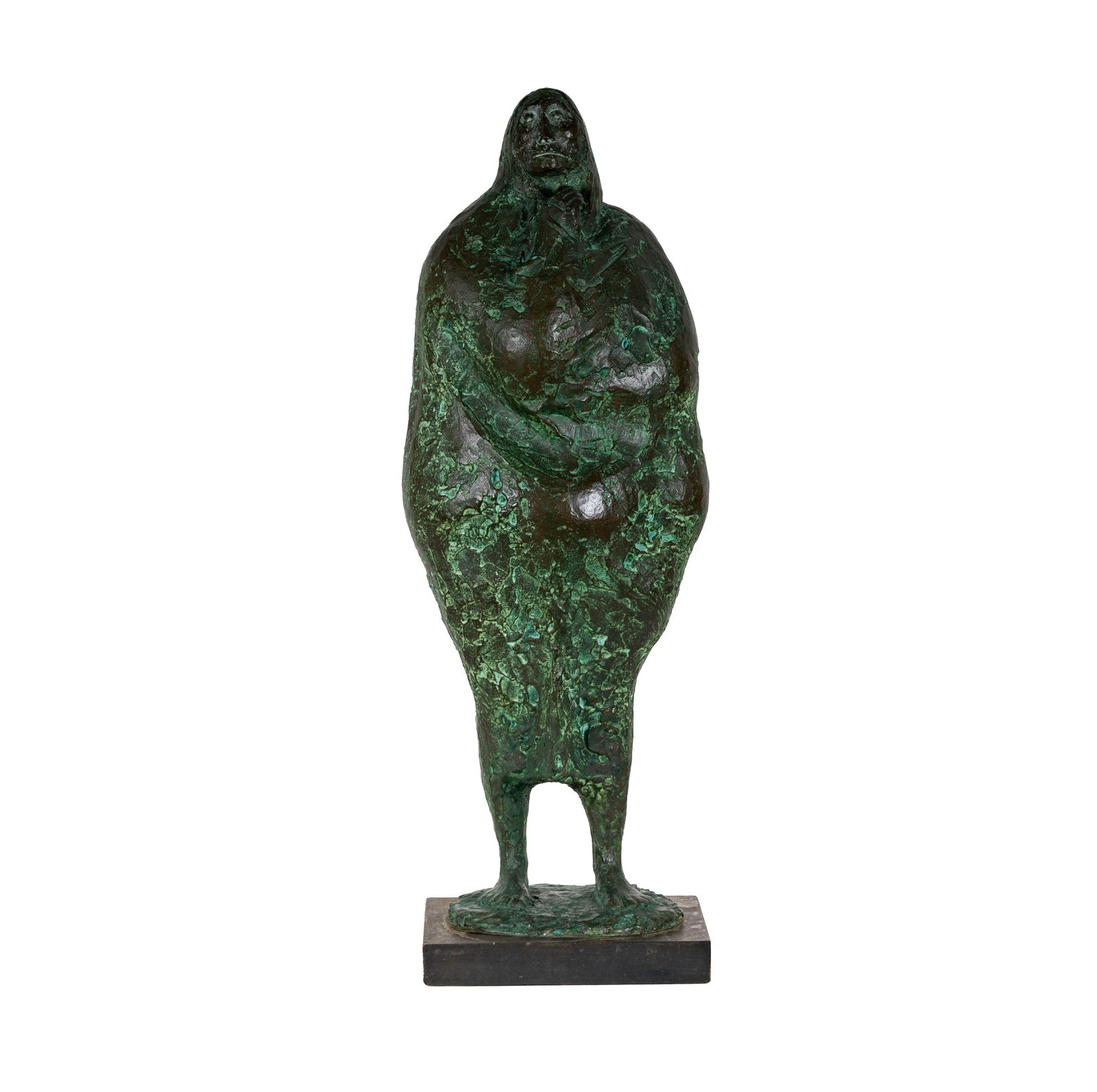 Francisco Zuniga (1912 - 1998): Standing Woman: bronze with green patina,1965, ed. II/III, signed and numbered in casting, 28 in. high Provenance: From the Estate of Richard and Diana Basehart