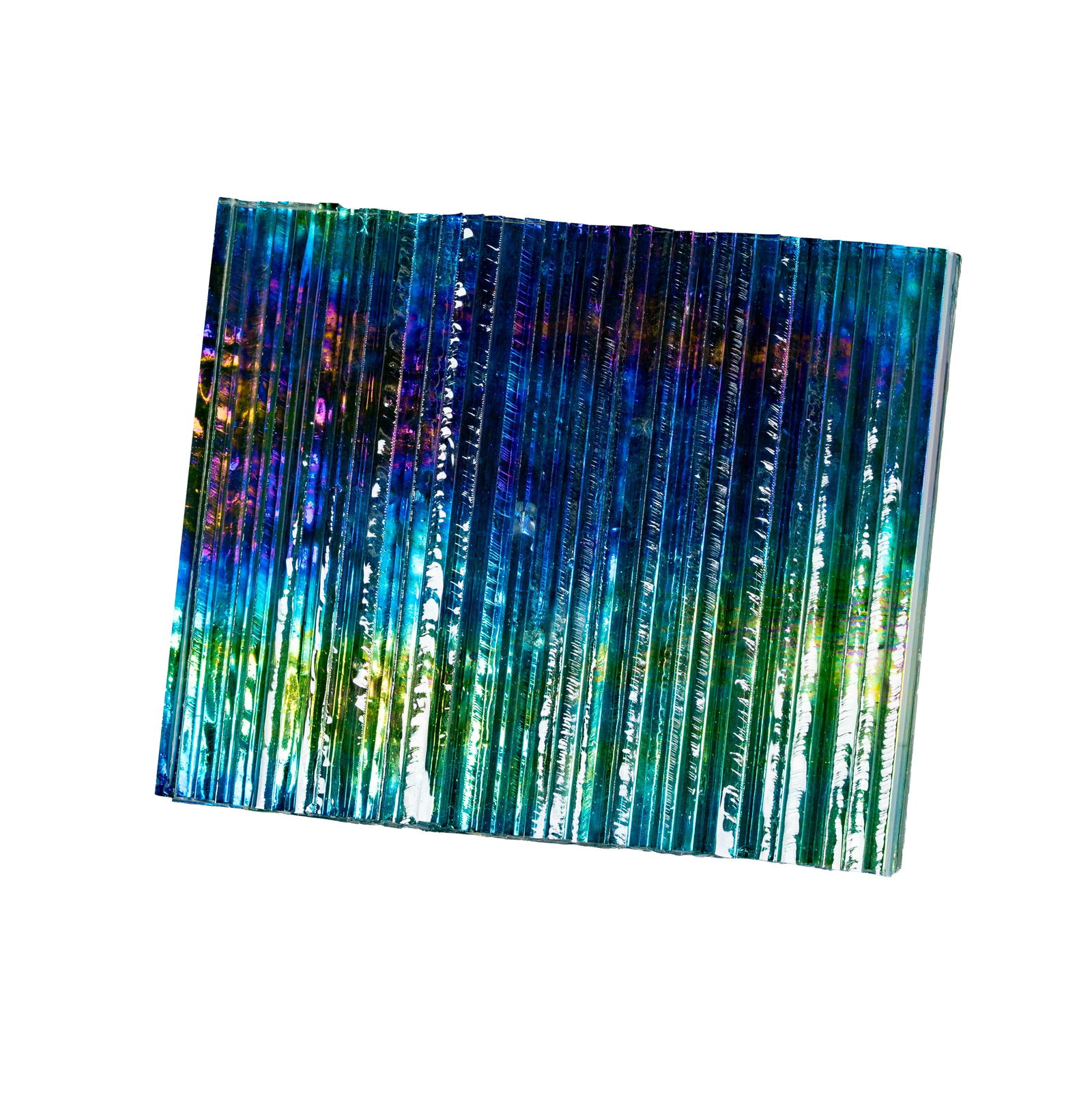 De Wain Valentine (1936 - 2022): Water Window: laminated glass, 1994, unsigned, numbered 920113 verso, 6 1/2 x 8 x 1 1/4 in.