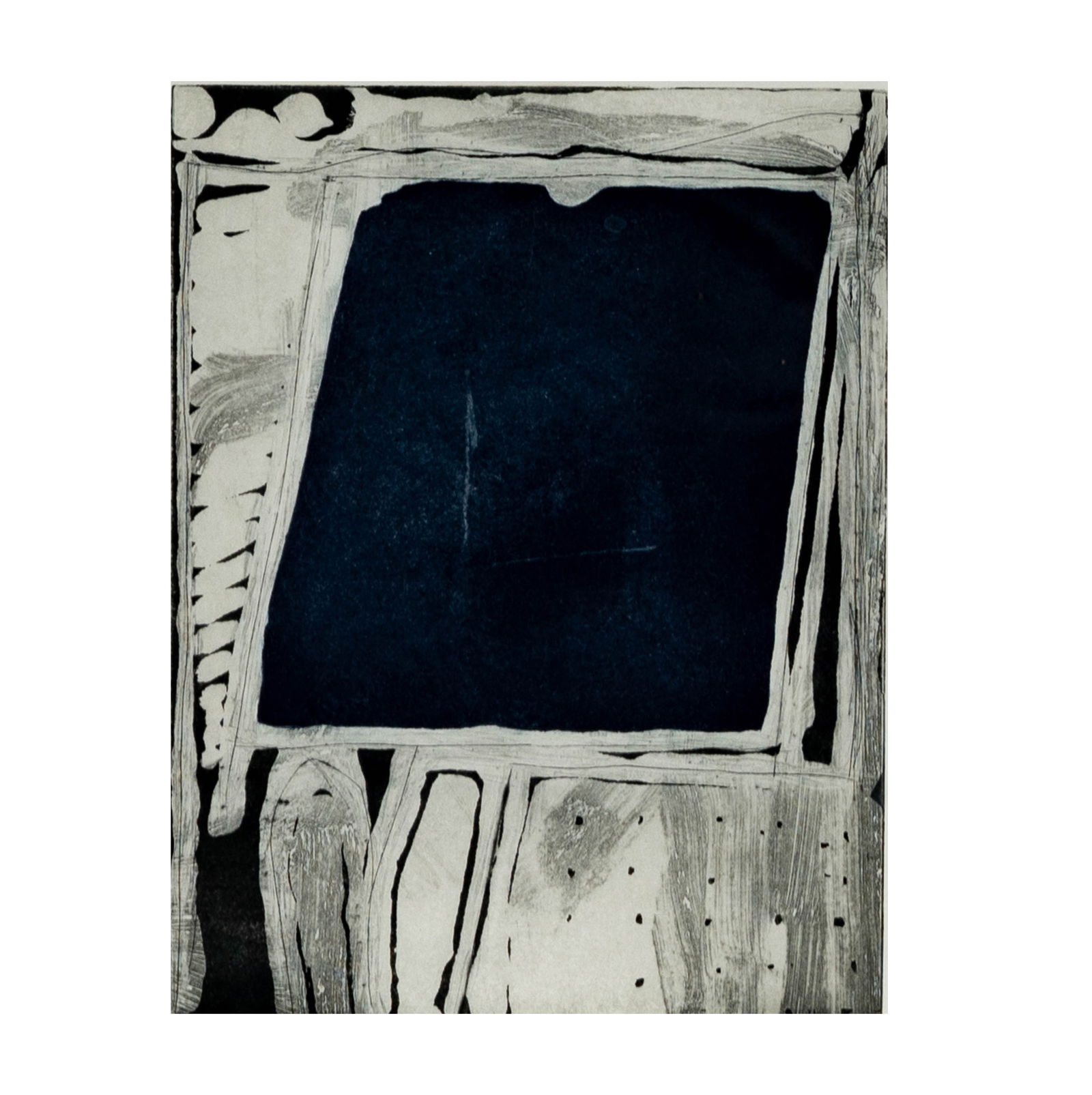 Richard Diebenkorn (1922 - 1993): Center Square: etching and aquatint on Rives paper, 1985, ed. AP 3, signed, dated, numbered and inscribed in pencil The best and the happiest to Bob and Anne - Phyllis and Dick 5/9/86, printed by Marcia Bartholme