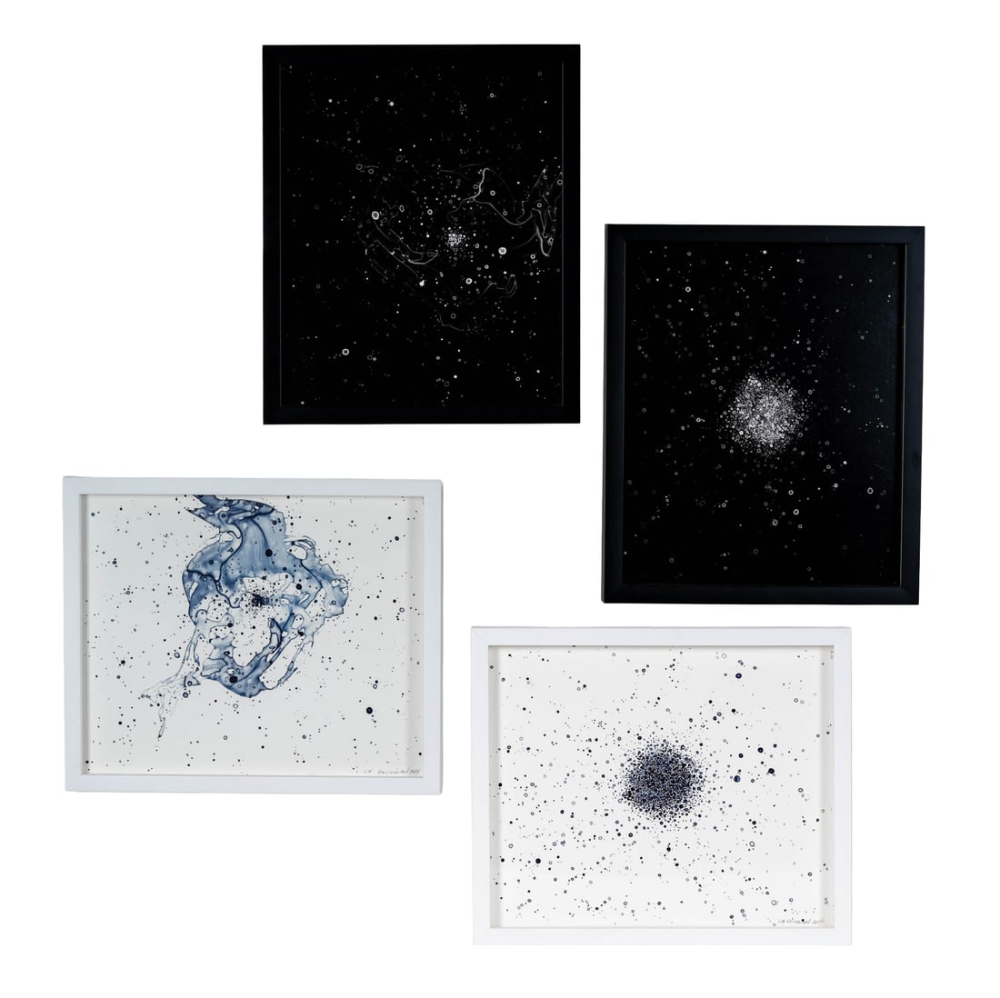 Lia Halloran (b. 1977): Four Works: each: ink and mixed media, 2014,signed and dated, frame:15 1/2 x 18 1/4 in.