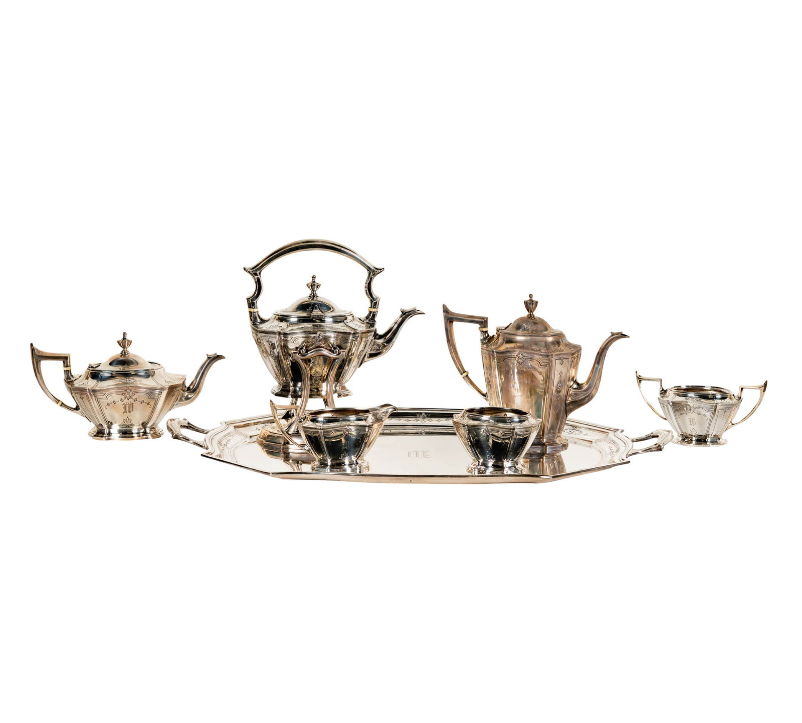 A Gorham Sterling Seven-Piece Tea/Coffee Service (1 of 20)