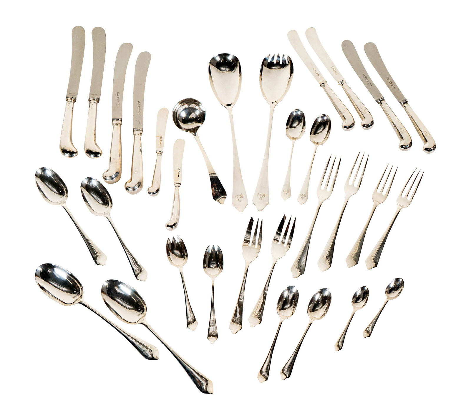 A George V Sterling Flatware Service (1 of 20)
