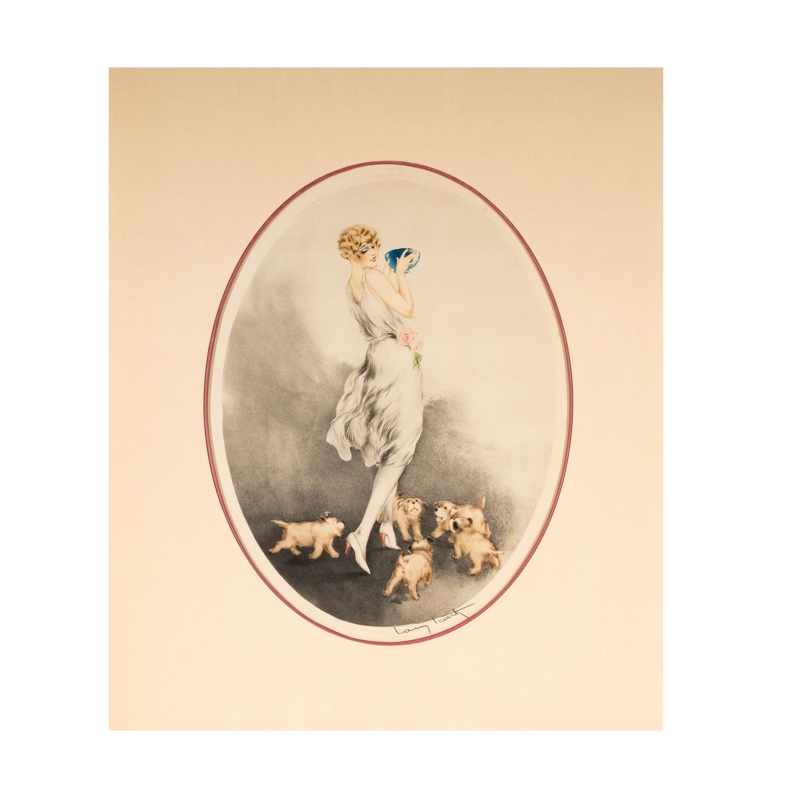 Louis Icart, French/American 1888-1950, Mealtime (Petit Dejeuner) (1 of 10)