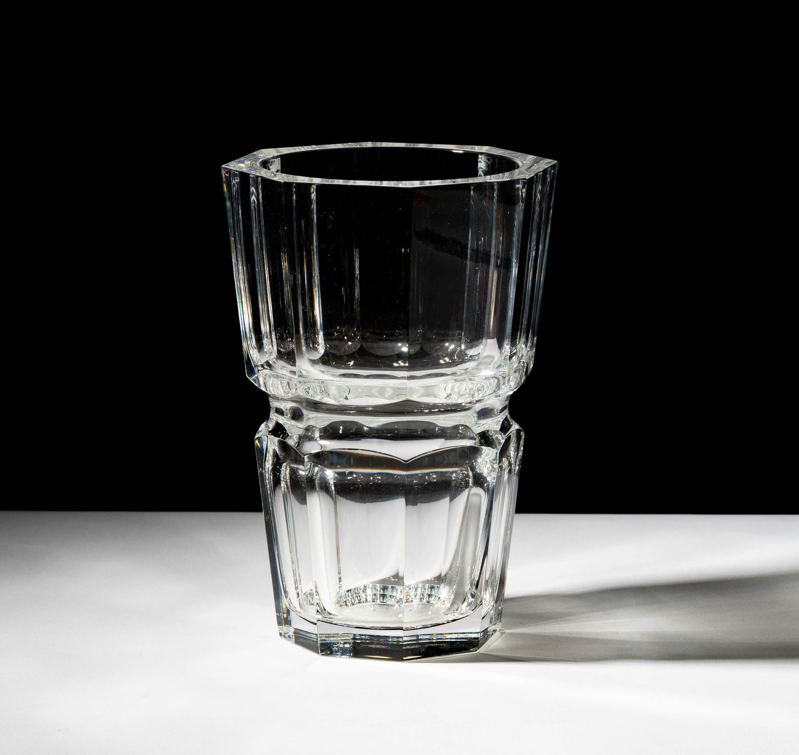 Baccarat Edith Vase: marked to underside, 9 3/4 x 6 3/4 in.