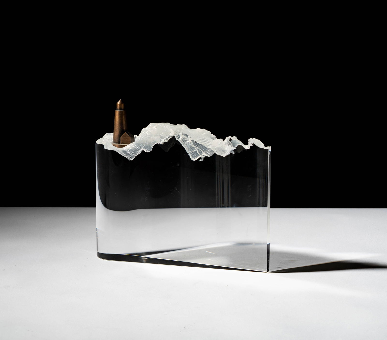 Steuben Glass and Bronze Lighthouse Sculpture (1 of 9)