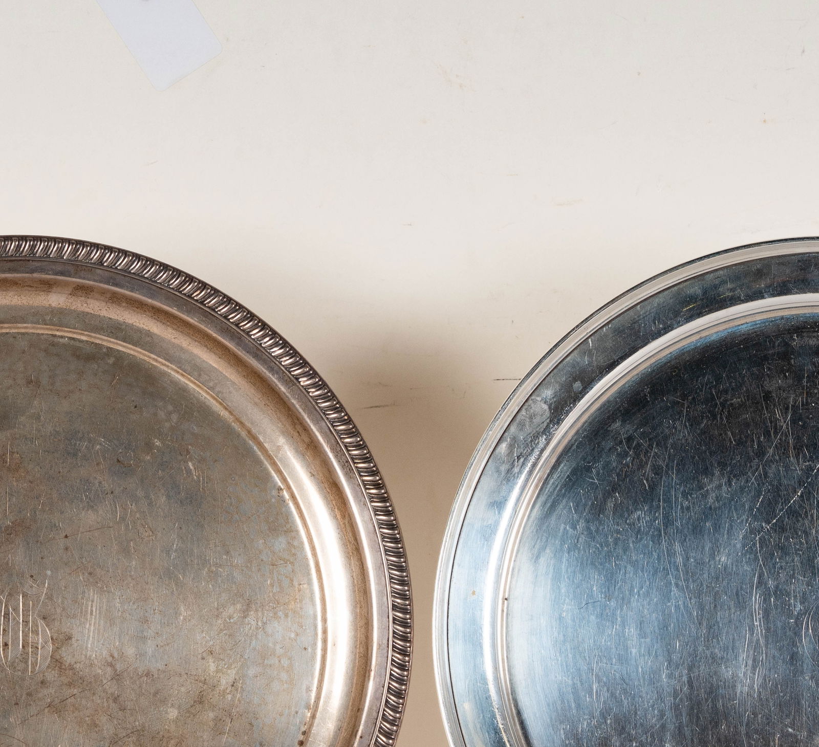 Two Assorted Round Sterling Trays - 3