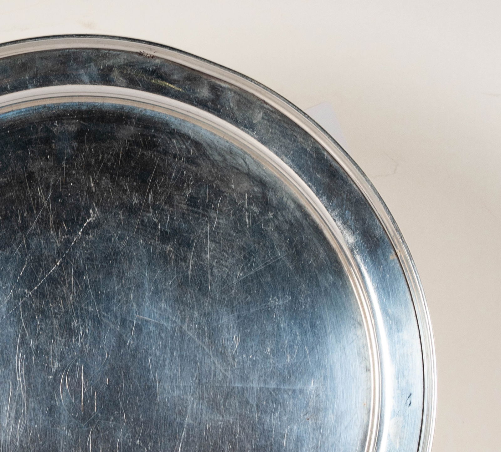 Two Assorted Round Sterling Trays - 6