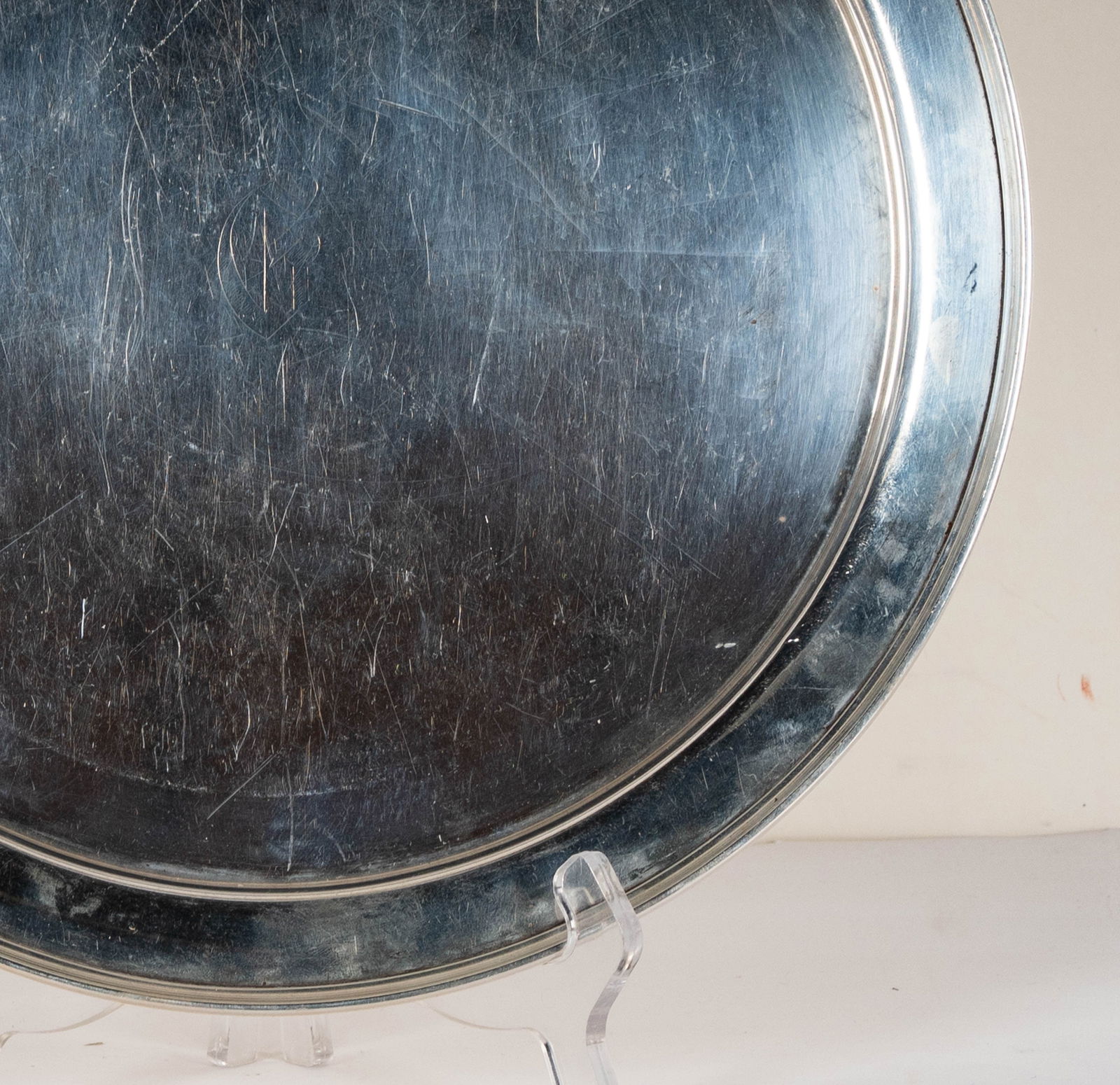 Two Assorted Round Sterling Trays - 7