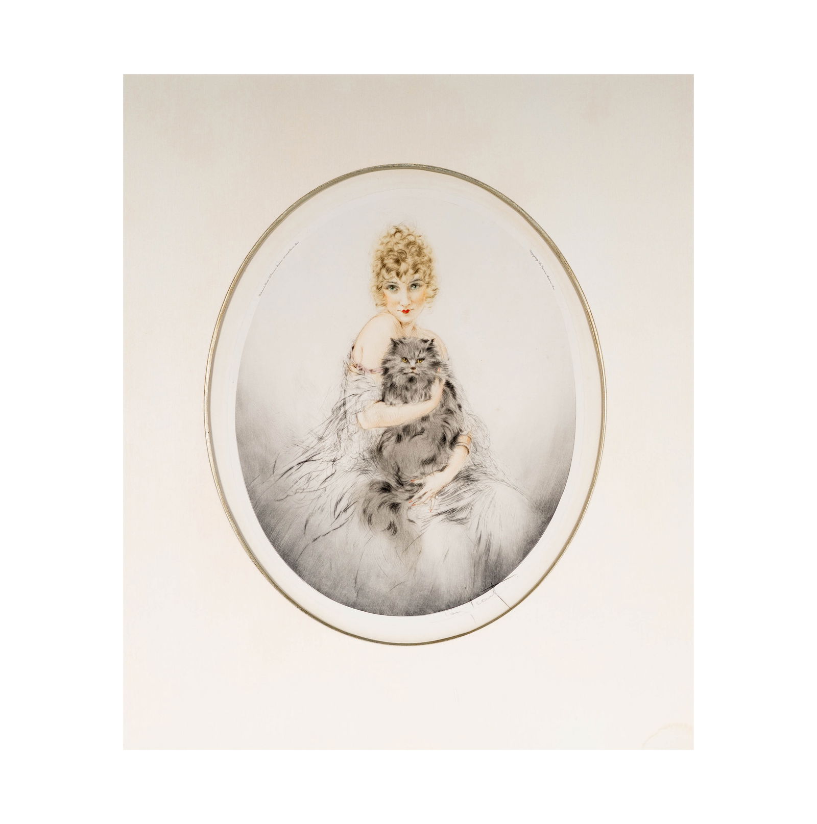 Louis Icart, French/American 1888-1950, Persian Cat (1 of 10)