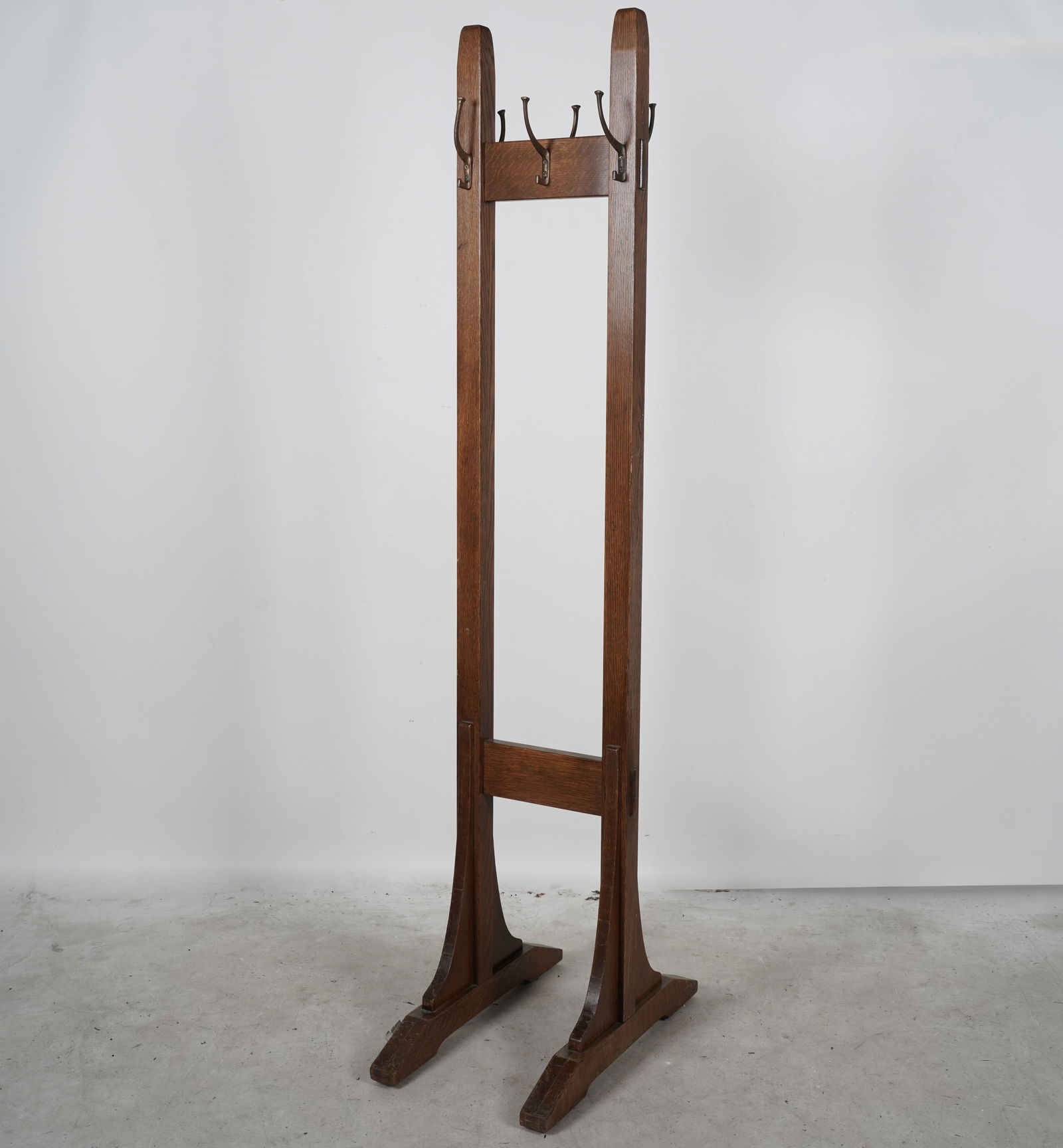 A Stickley Oak Coat Rack - 4