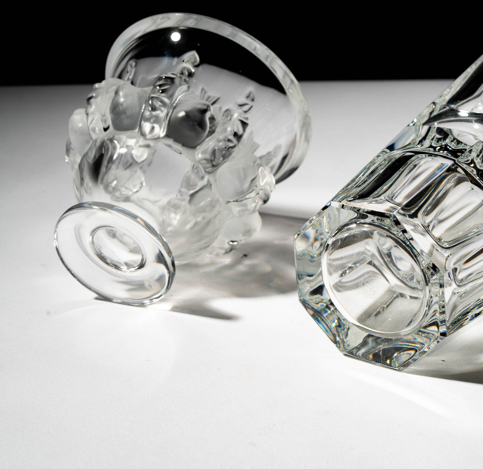 Two Designer Crystal Vases - 8
