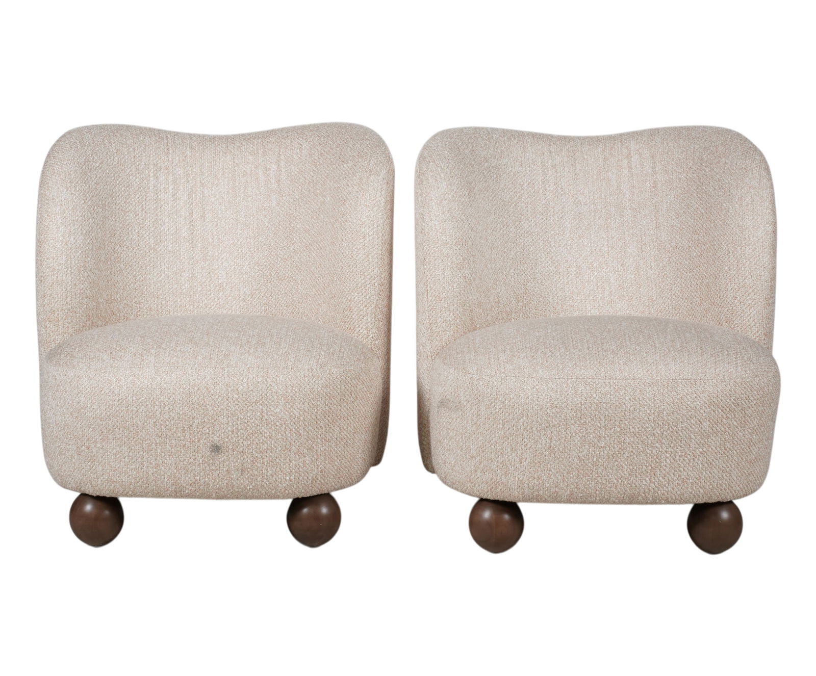 Boucle Upholstered Contemporary Chairs (1 of 9)