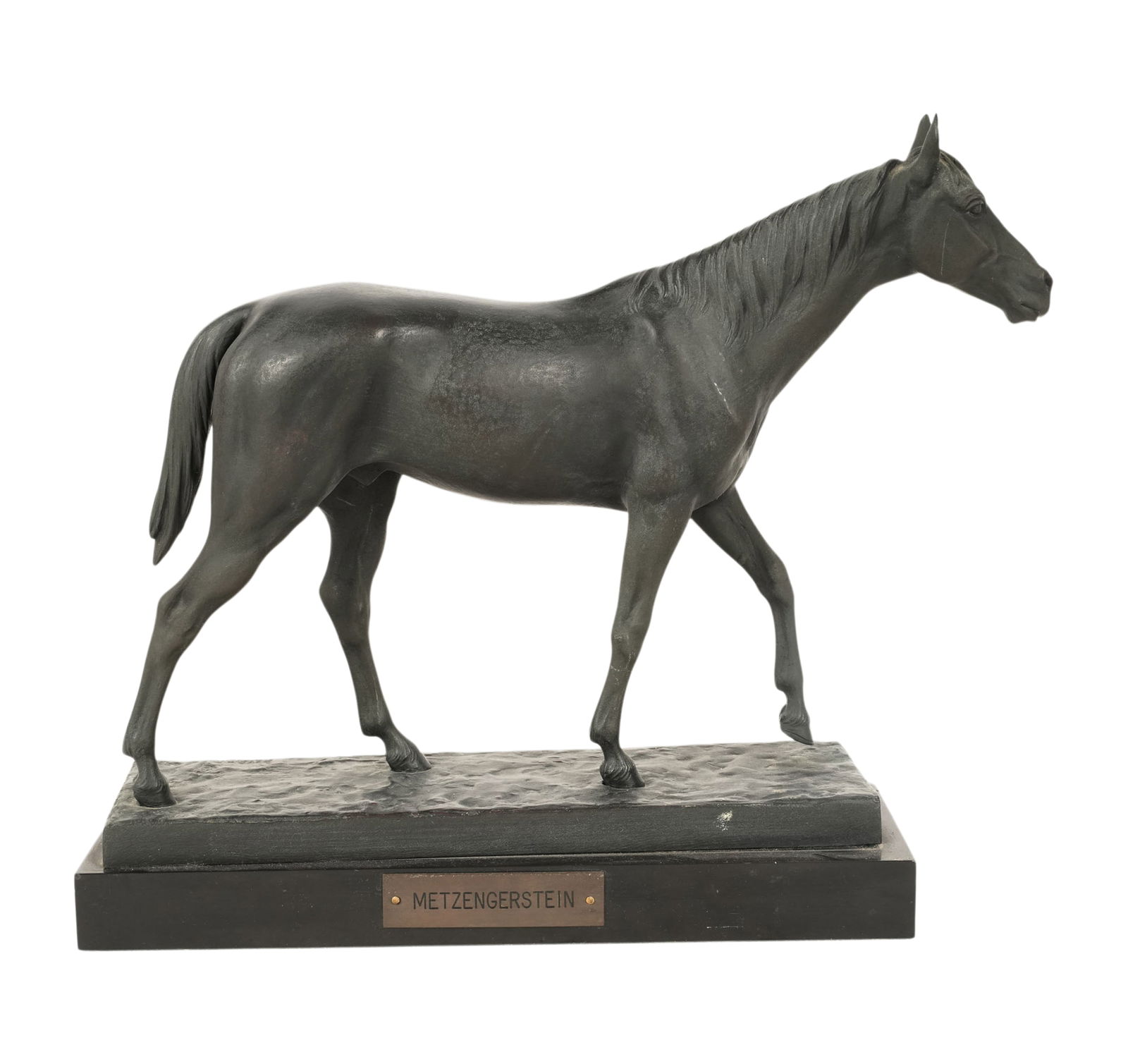 François Auguste Hippolyte Peyrol (1856-1929), Marching Horse: bronze on slate base, signed, overall: 12 x 12 1/4 x 4 in.