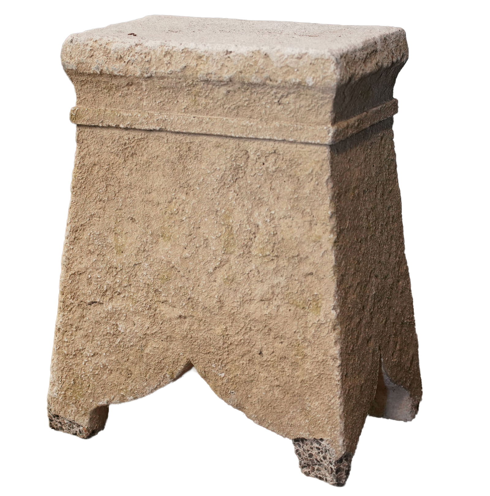 Poured Stone Garden Side Table (1 of 6)