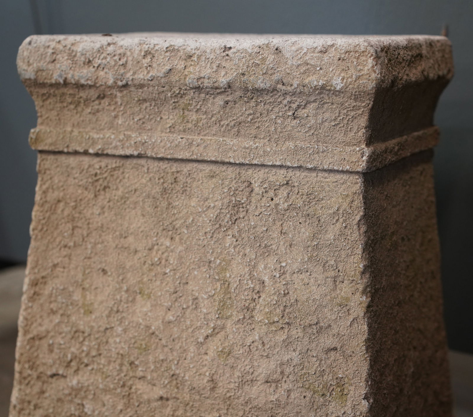 Poured Stone Garden Side Table - 2