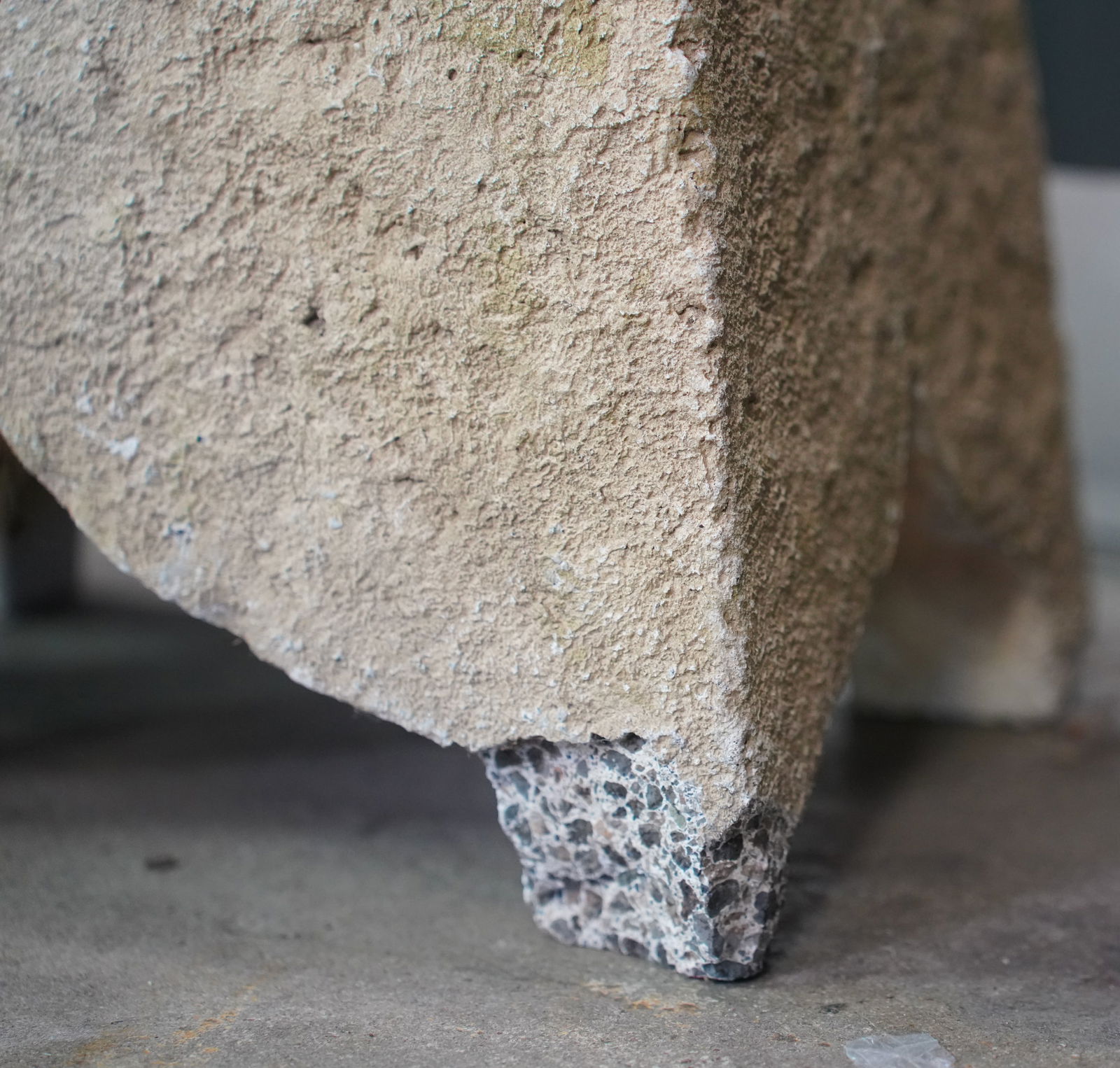 Poured Stone Garden Side Table - 4