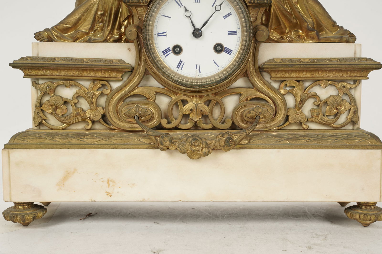 French Figural Mantle Clock - 4