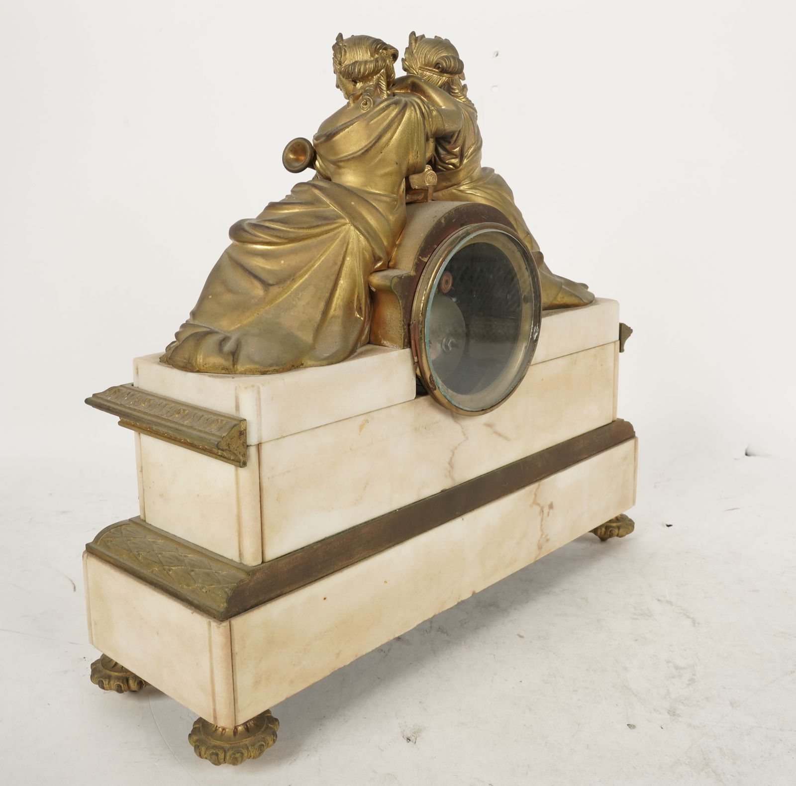 French Figural Mantle Clock - 8