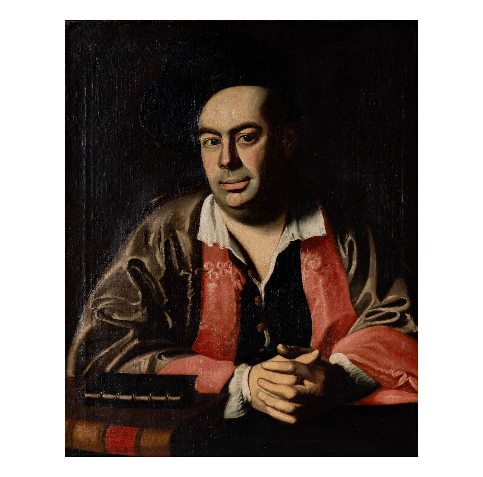 Portrait of a Scholar: oil on canvas, no visible signature, 29 x 24 in., frame: 36 1/2 x 31 1/4 in.