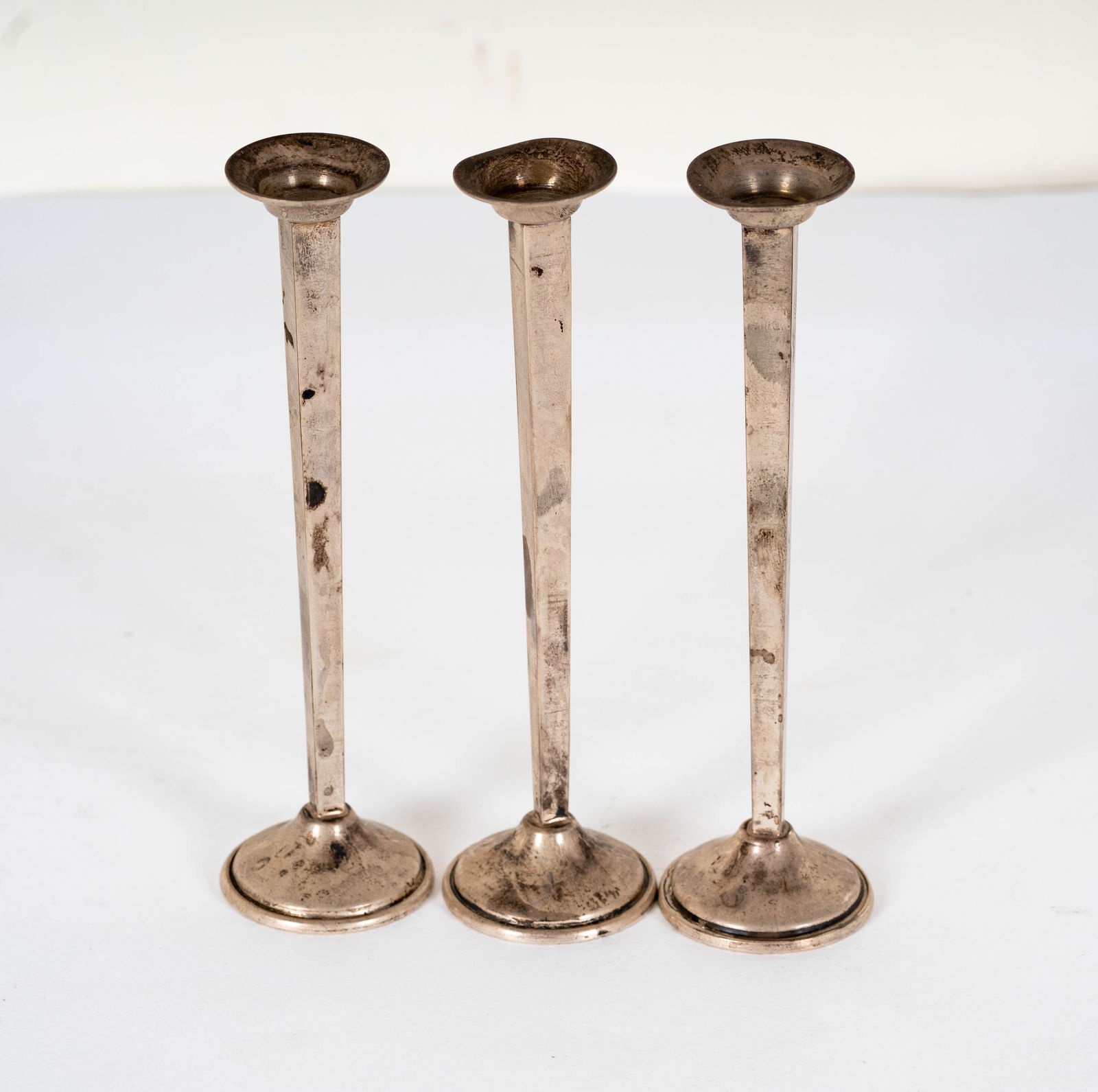 Three Cartier Sterling Candlesticks - 4
