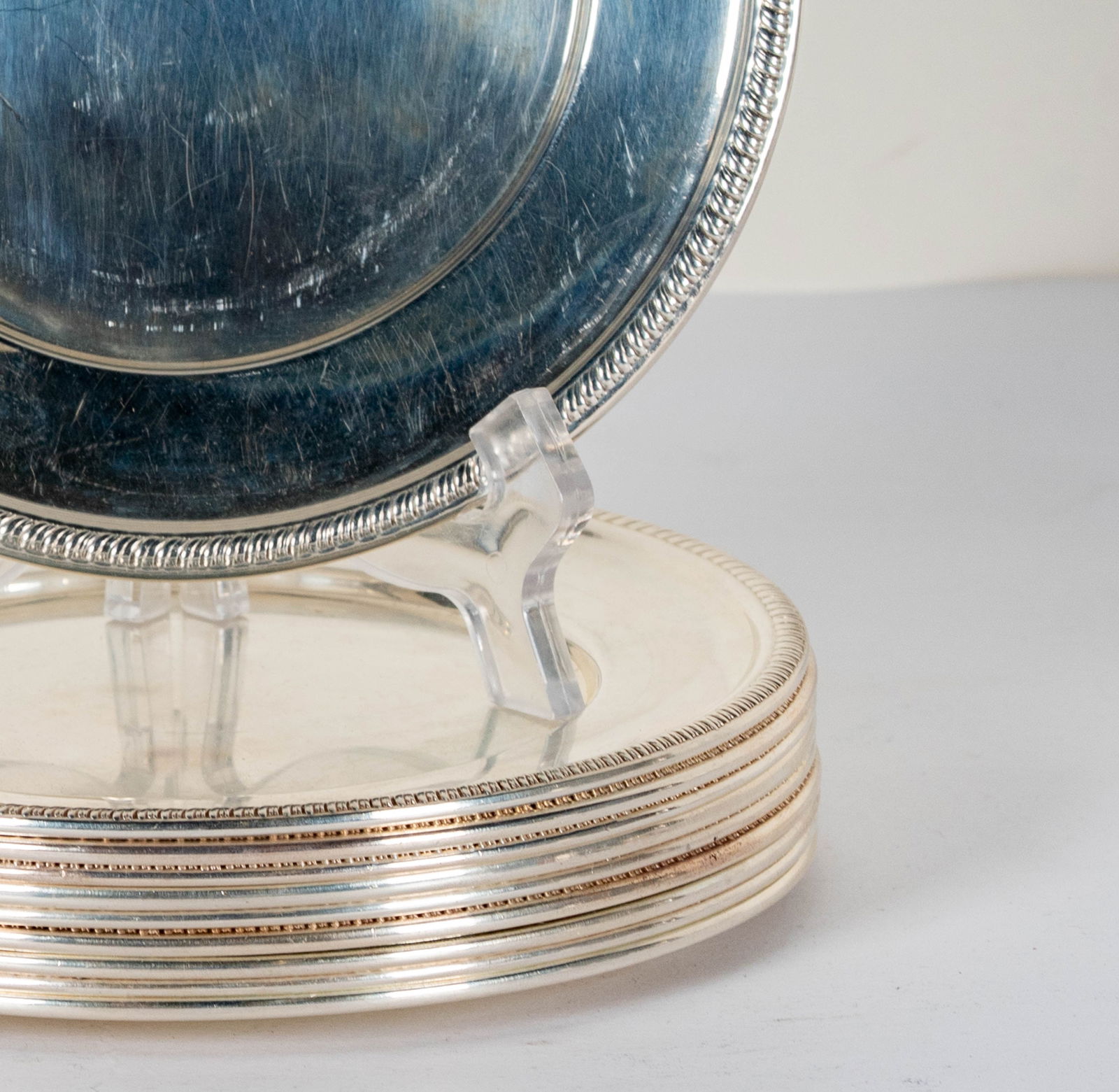 Ten Sterling Bread Plates - 4