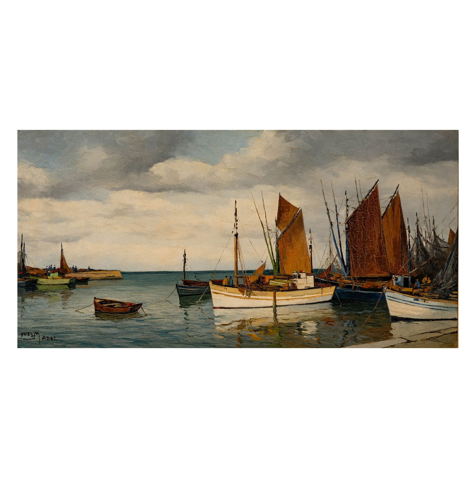 Yves Madec (20th century), Boats in Harbor (1 of 10)