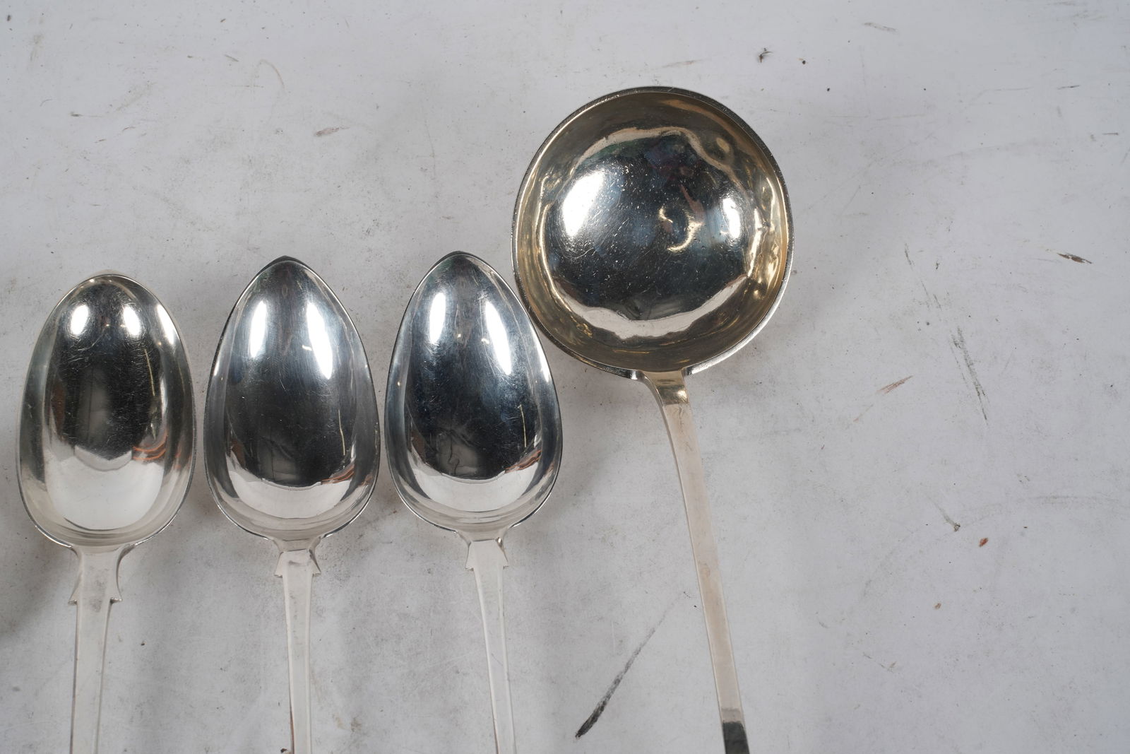 Five Silver Serving Utensils - 2