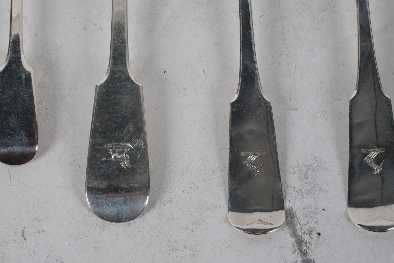 Five Silver Serving Utensils - 4