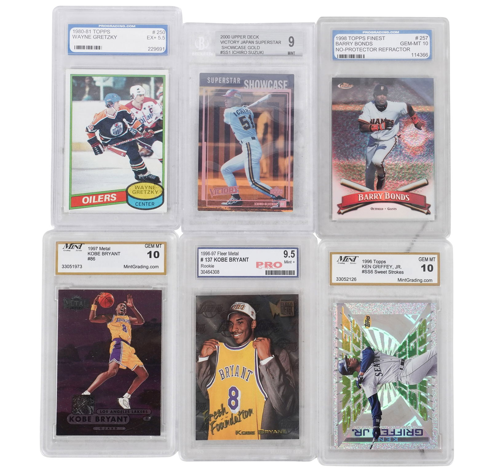 Group of Six Graded Sports Trading Cards (1 of 7)