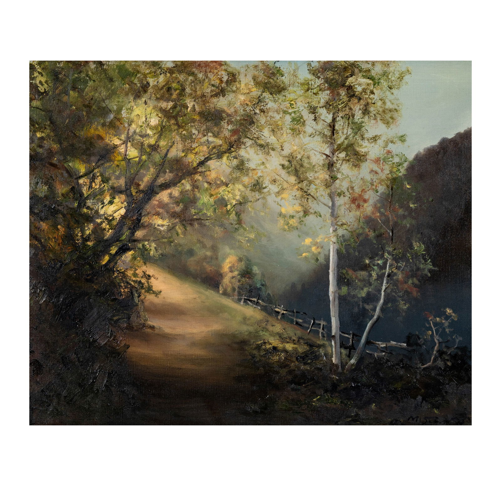 Mitsuzo Shimizu (1905 - 1986), Landscape: oil on canvas, signed lower right, sight: 19 x 23 1/4 in., frame: 29 x 33 1/4 in.