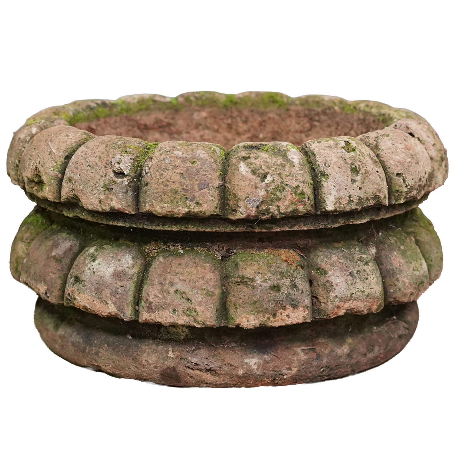 Carved Stone Mexican Pot: 10 x 20 in. dia.