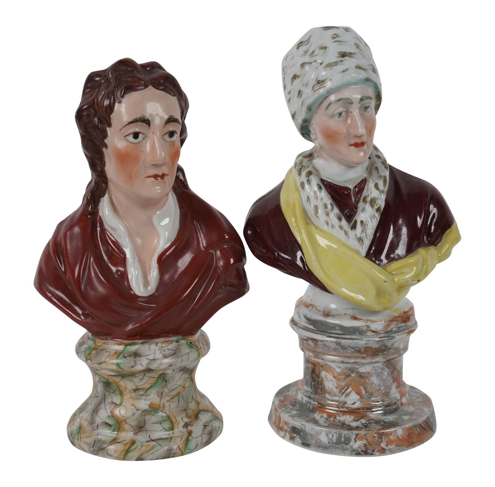 Pair of Antique English Porcelain Busts (1 of 8)
