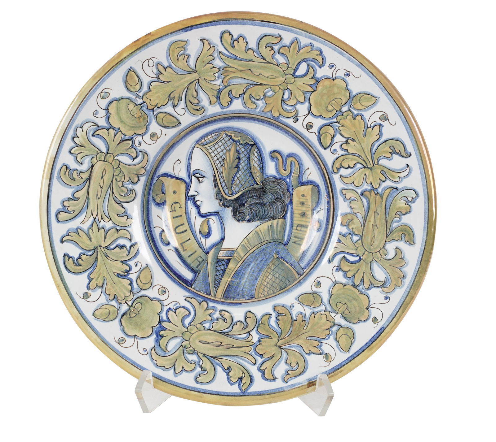 An Italian Pottery Charger: 14 in.
