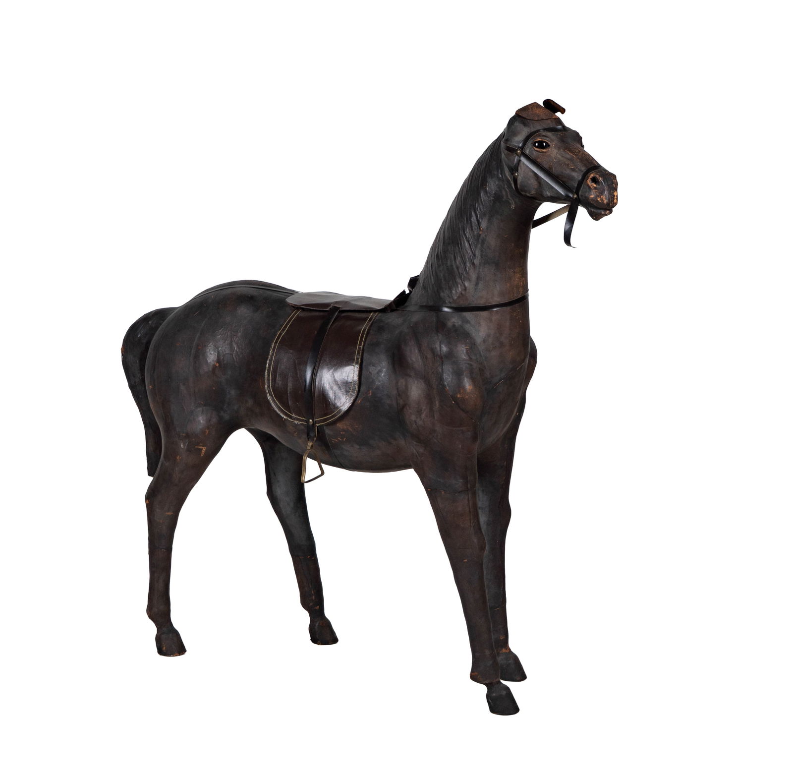 Large Vintage Leather Horse (1 of 16)