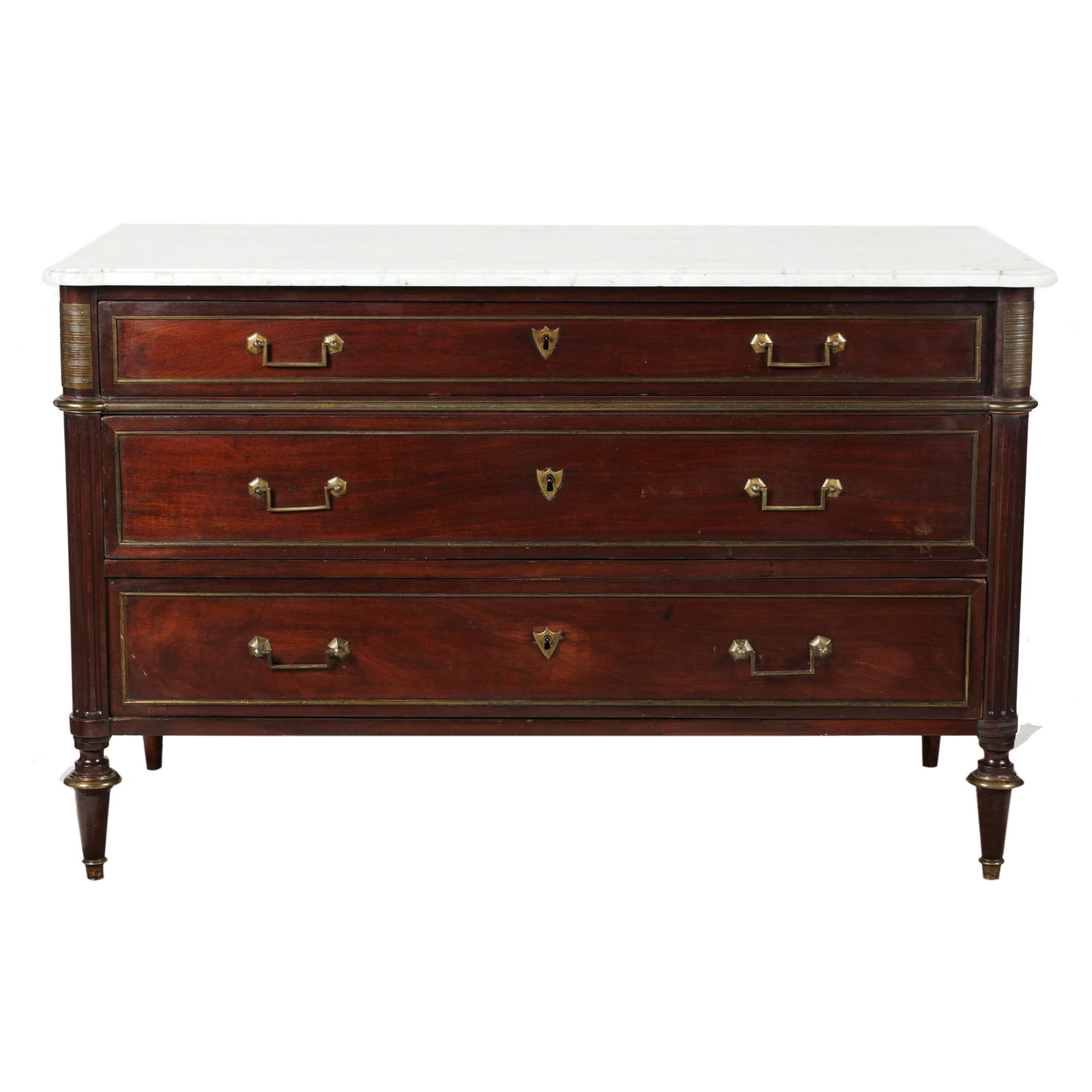 French Neoclassical Marble Top Chest (1 of 8)