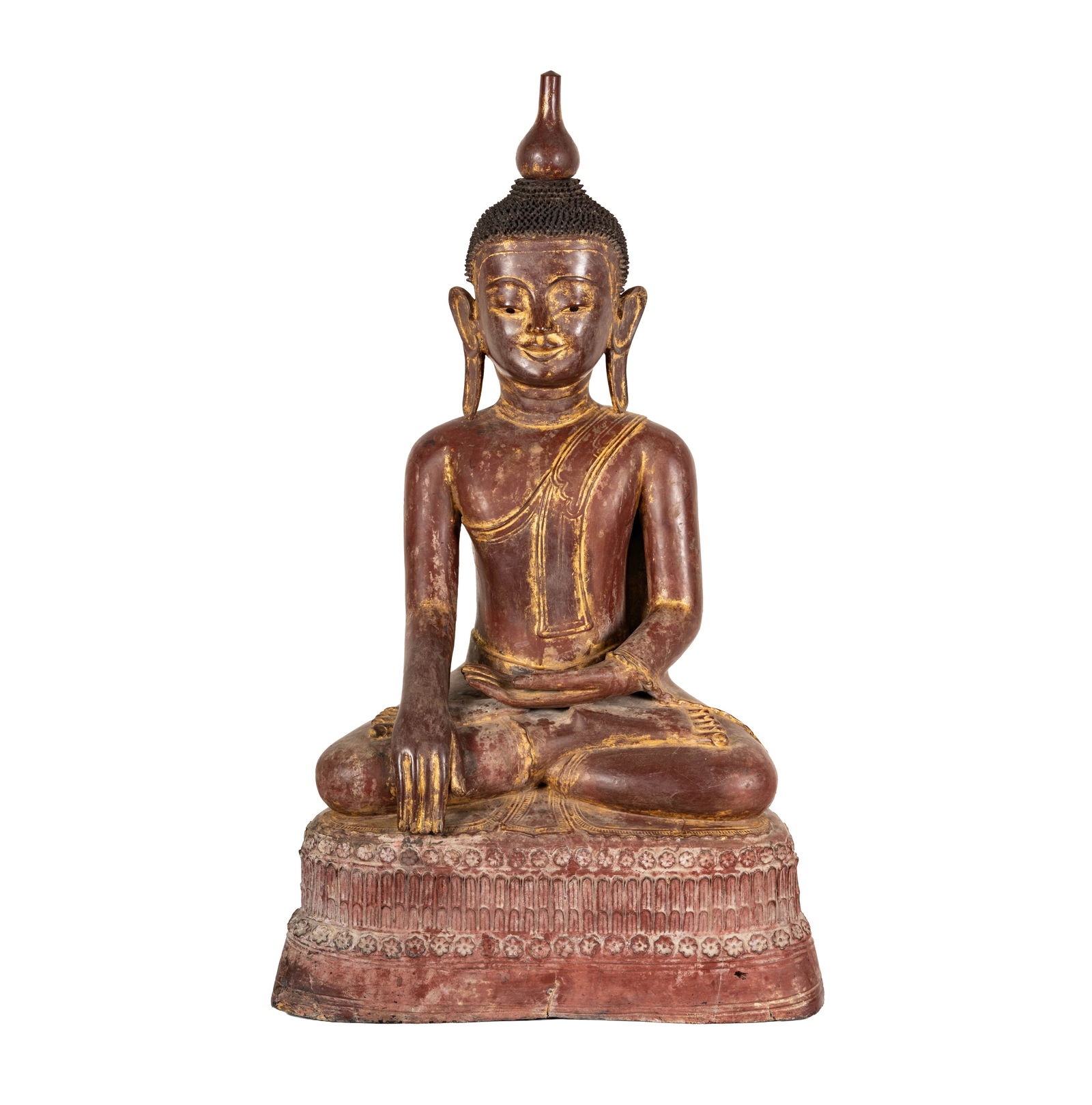 Large Southeast Asian Seated Buddha: 38 x 22 x 14 in.