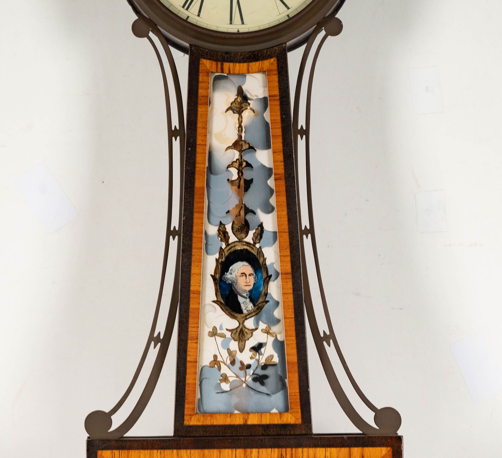 Waltham Reverse Painted Banjo Clock - 3