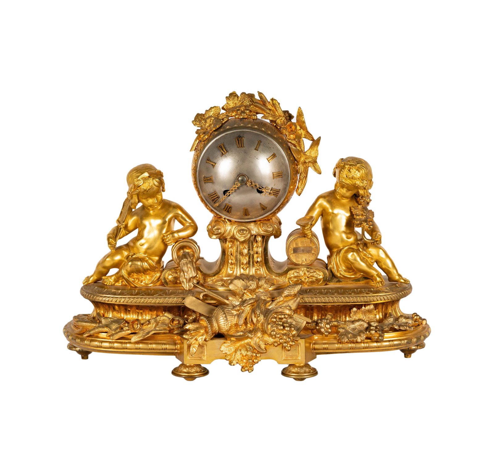 A French Gilt Bronze Figural Mantel Clock (1 of 14)