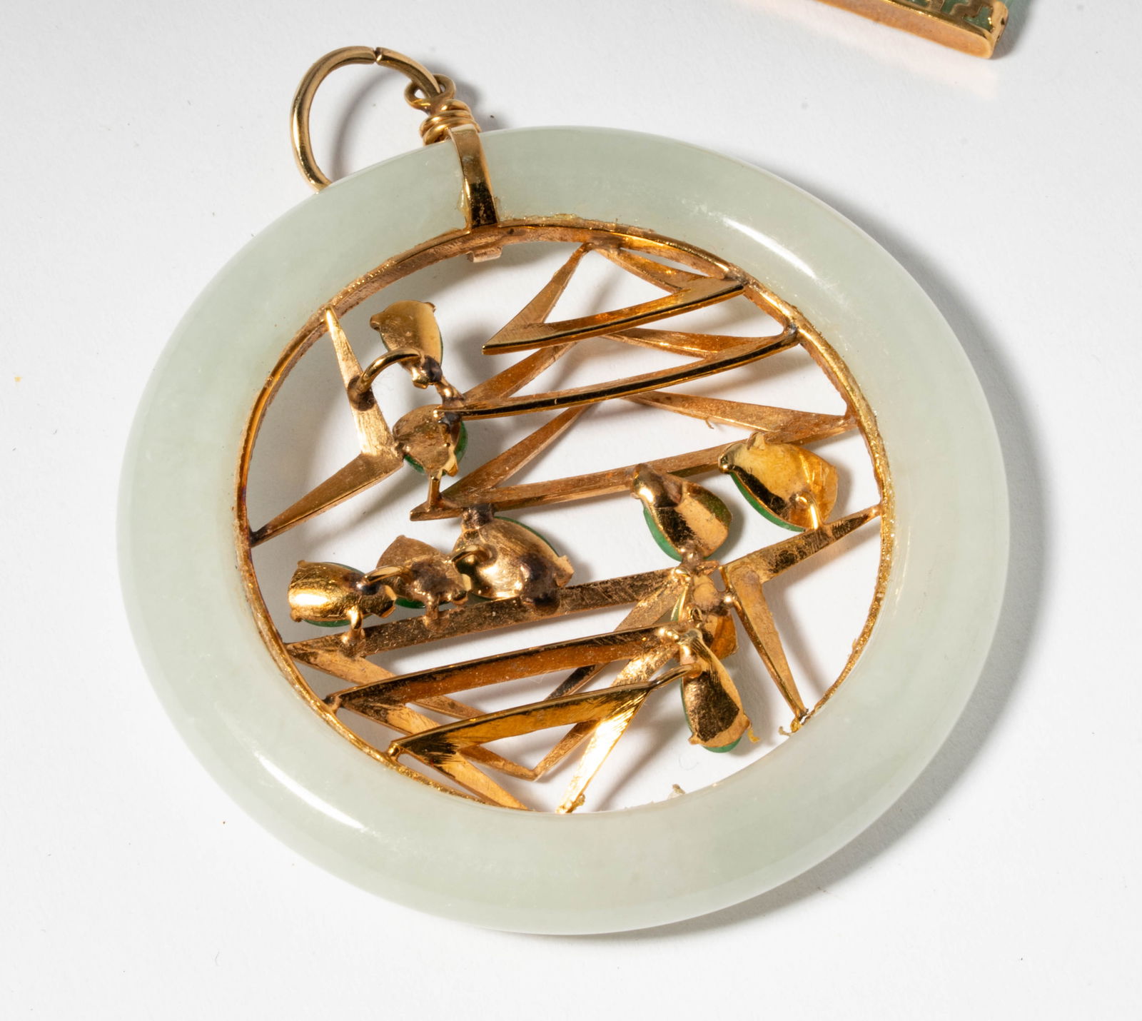 Group of Assorted 14 Karat Yellow Gold and Jade Jewelry - 7