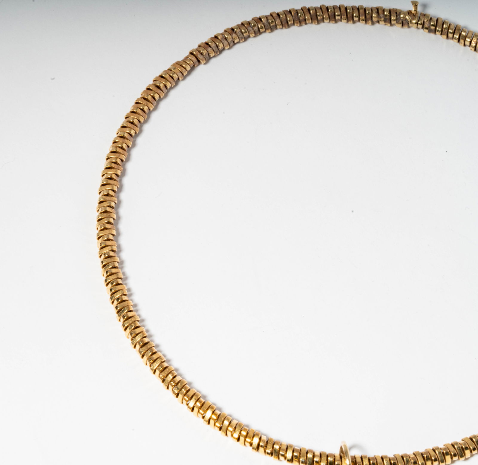 14 Karat Yellow Gold, Onyx, and Multi-Color Jade Pendant Necklace - 4