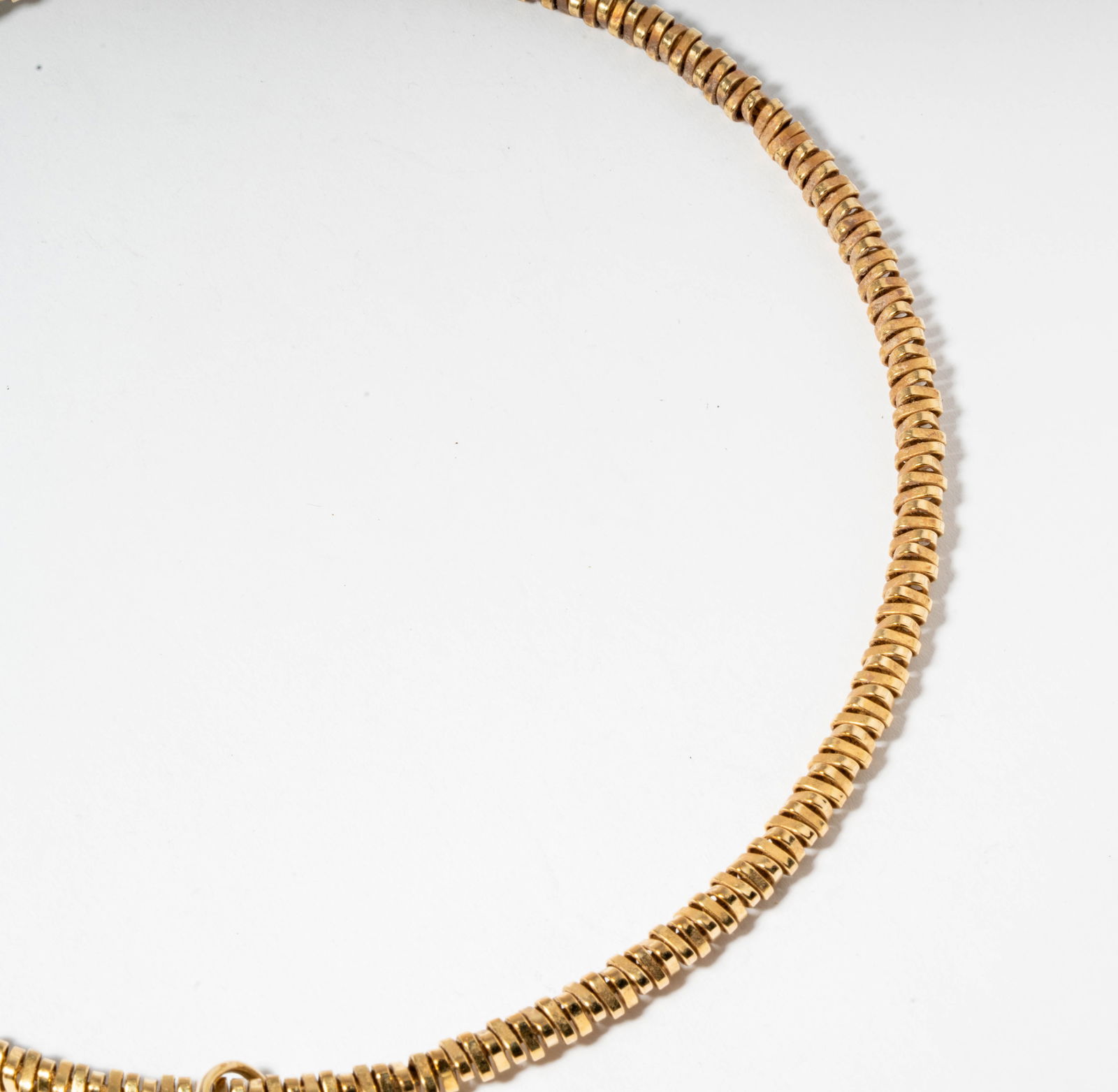 14 Karat Yellow Gold, Onyx, and Multi-Color Jade Pendant Necklace - 6