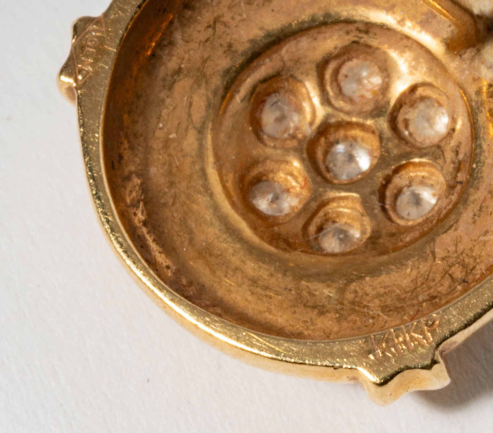 Pair of 14 Karat Yellow Gold & Diamond Earrings - 5