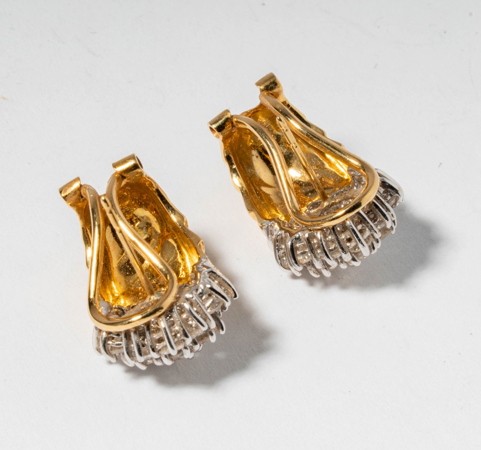 Pair of 18 Karat Yellow Gold & Diamond Earrings - 6