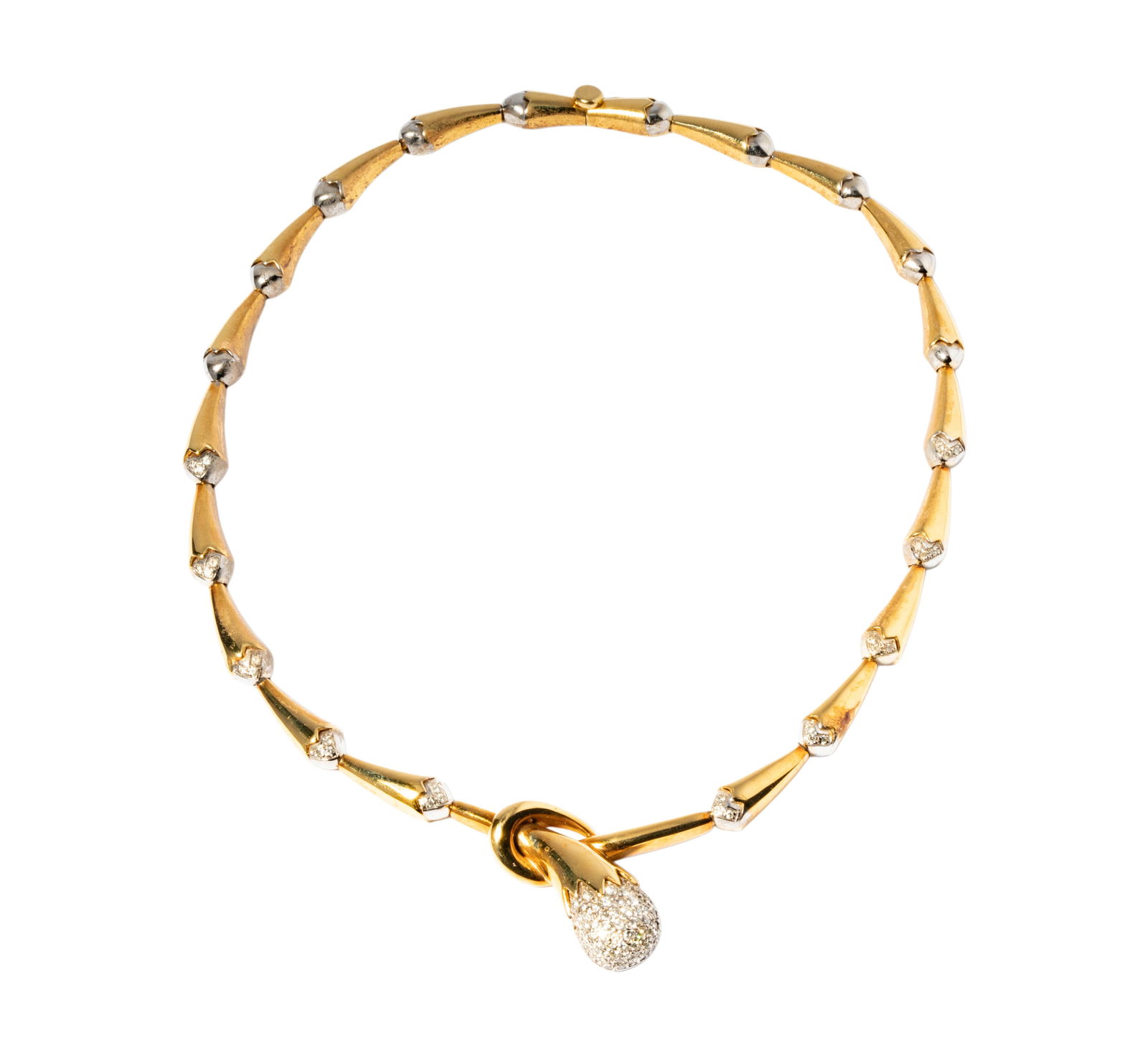 18 Karat Yellow Gold & Diamond Necklace (1 of 10)