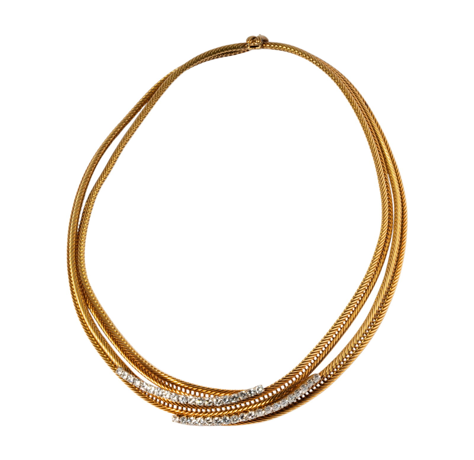 18 Karat Yellow Gold & Diamond Necklace (1 of 12)