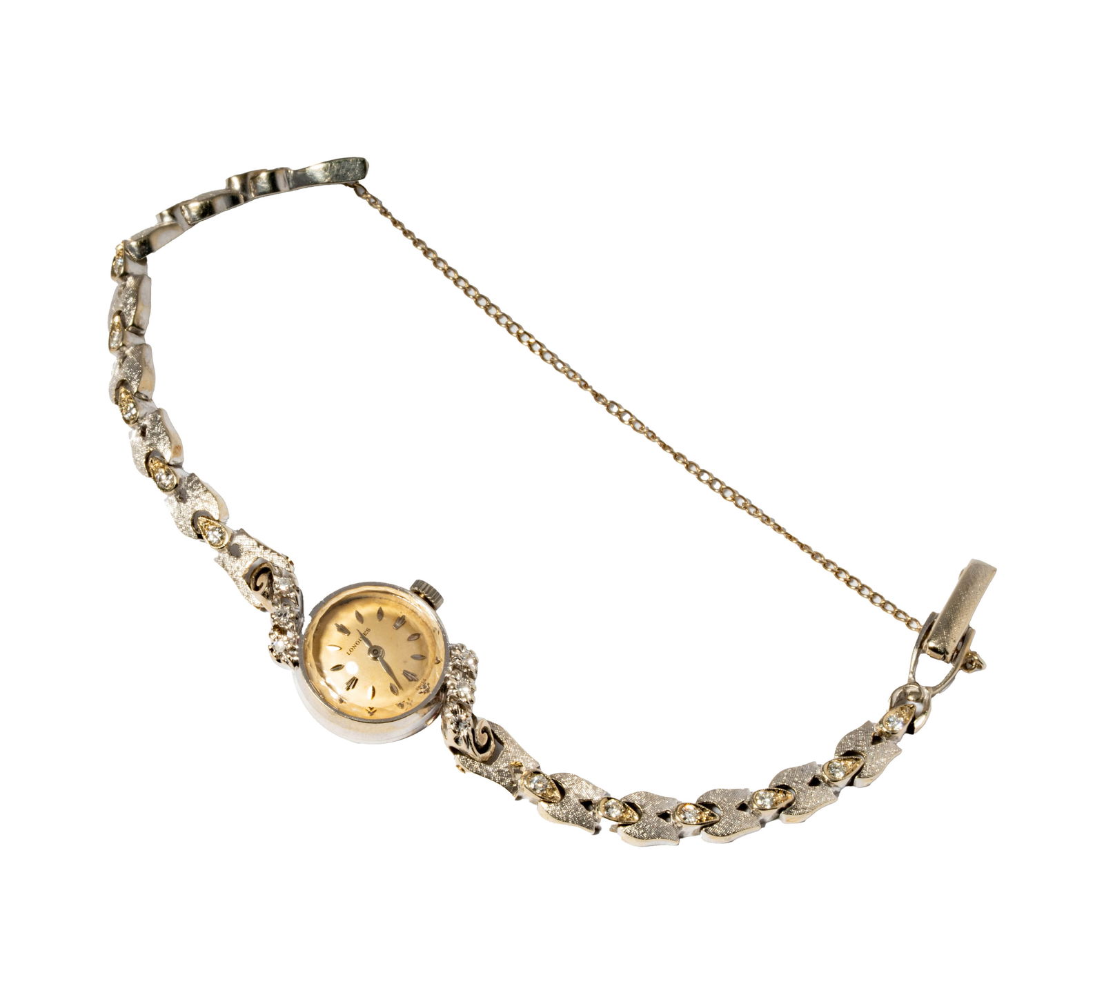 Longines 14 Karat White Gold & Diamond Watch (1 of 8)