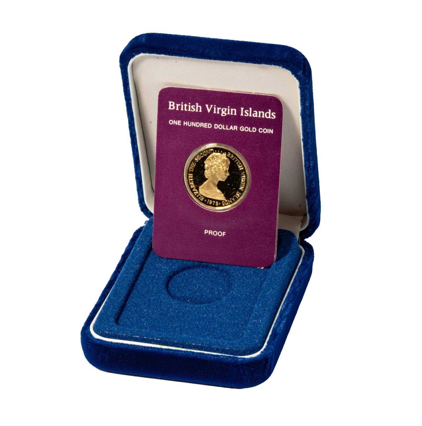 1978 British Virgin Islands $100 Gold Coin: with box and papers
