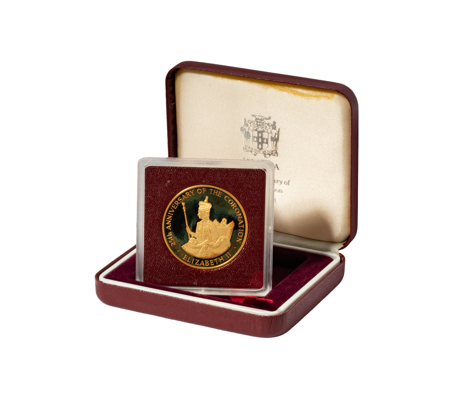 1978 Jamaica $250 Gold Coin: in case with papers